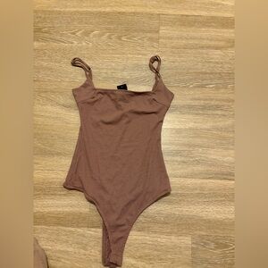 BNWT Lulus ribbed brown bodysuit